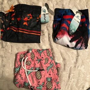 Laguna Kids Swim Trunks from Macy’s NWT (2 pair) & 1  pink w/ pineapples -used